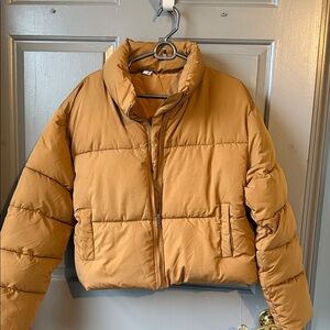 Women's mustard color Puffer Jacket